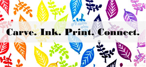 Carve, ink, print, connect.  Hand carved, hand printed artworks and home goods by Jenuine Blu
