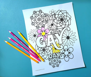 Say Gay Coloring Pages