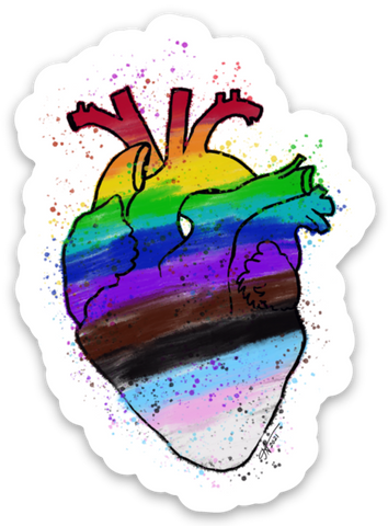 Inclusive Pride Heart Sticker
